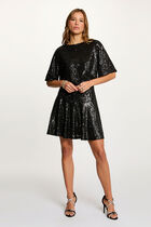 robe courte sequins noir femme Robe courte sequins noir femme