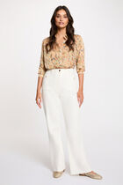 Satin top with lapel collar multicolor women