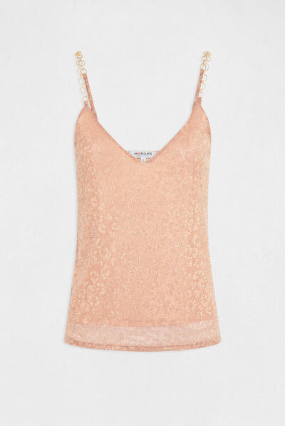 Vest top ornaments and leopard print pink ladies'