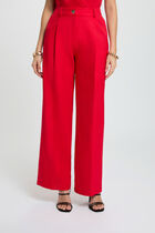 High-waisted wide trousers red women