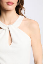 Sleeveless vest top white women