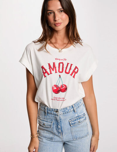 Slogan T-shirt white women