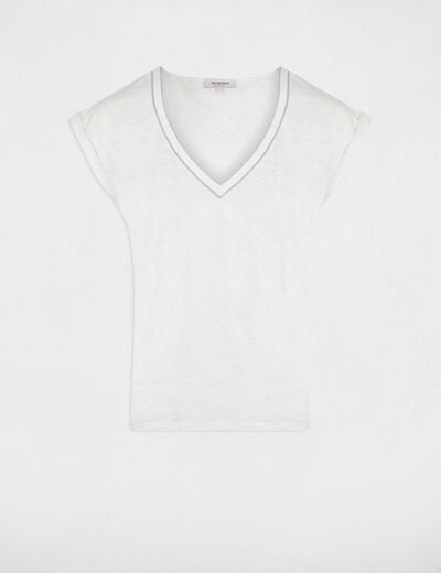 Short-sleeved t-shirt ivory women