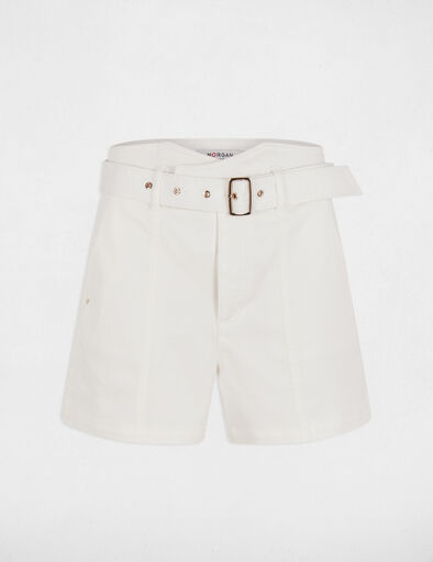 belted denim shorts white women Belted denim shorts white women