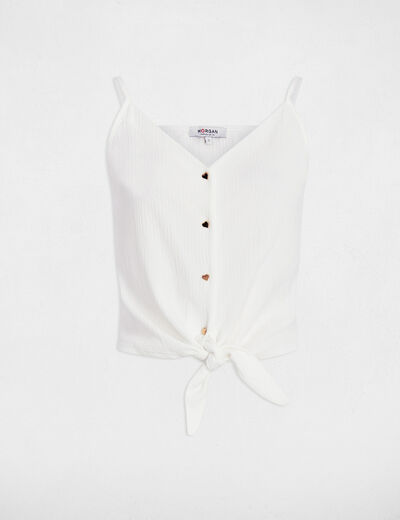 Vest top thin straps white women