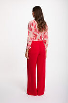 Flowy wide-leg trousers red women