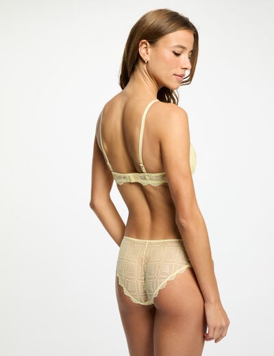 Lace briefs yellow women