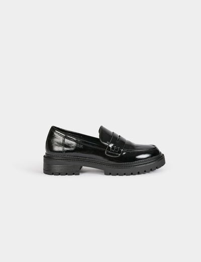 Patent loafers black women
