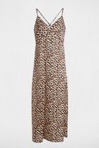Robe midi droite imprim�e multicolore femme