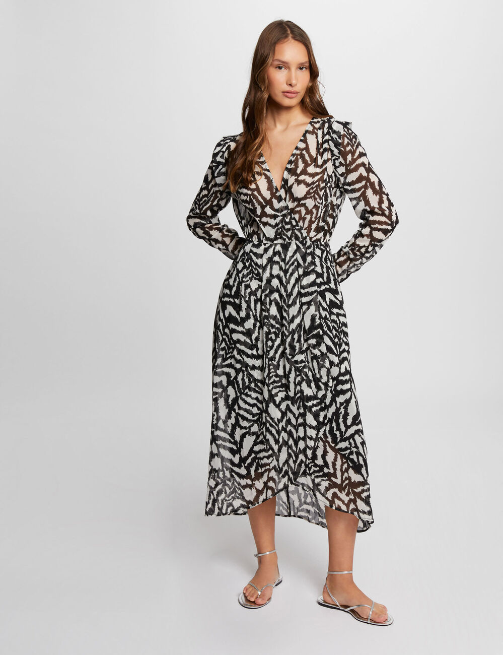 Printed maxi dress multicolored women