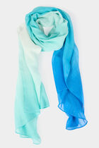 Scarf with tie and dye print blue women