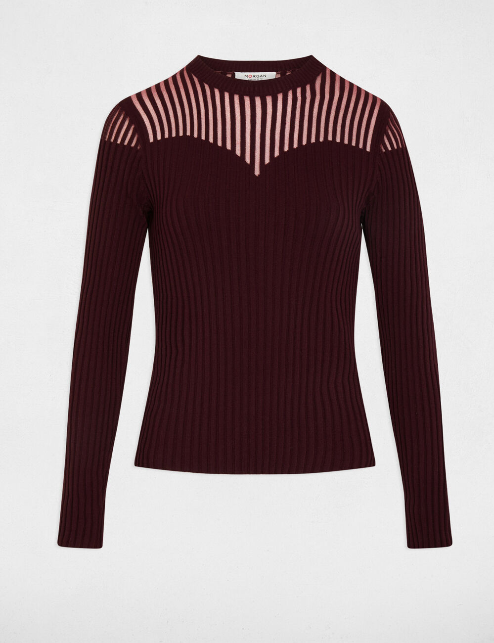 Long-sleeved jumper plum women