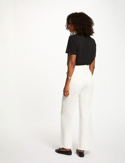 Cropped printed t-shirt white women