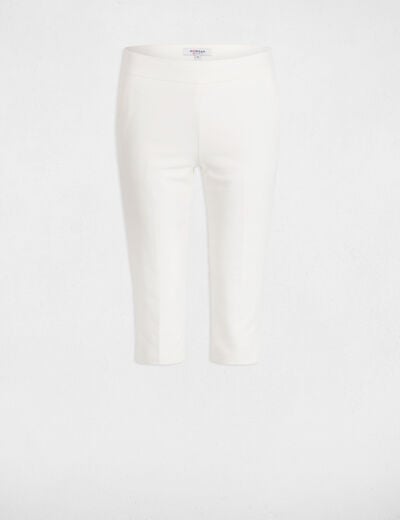 Slim cropped trousers white women