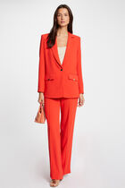 Buttoned loose blazer dark orange women