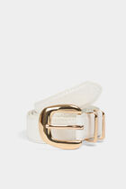 Belt croc effect white women
