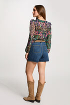 Long-sleeved blouse multicolor women