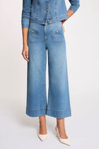 Jean large taille haute denim stone femme