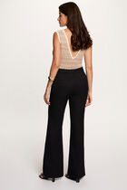 Bootcut trousers navy blue women