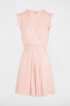 Loose mini dress light pink women