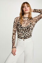 High neck t-shirt multicolor women