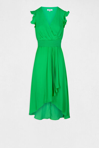 Sleeveless loose straight dress green ladies'