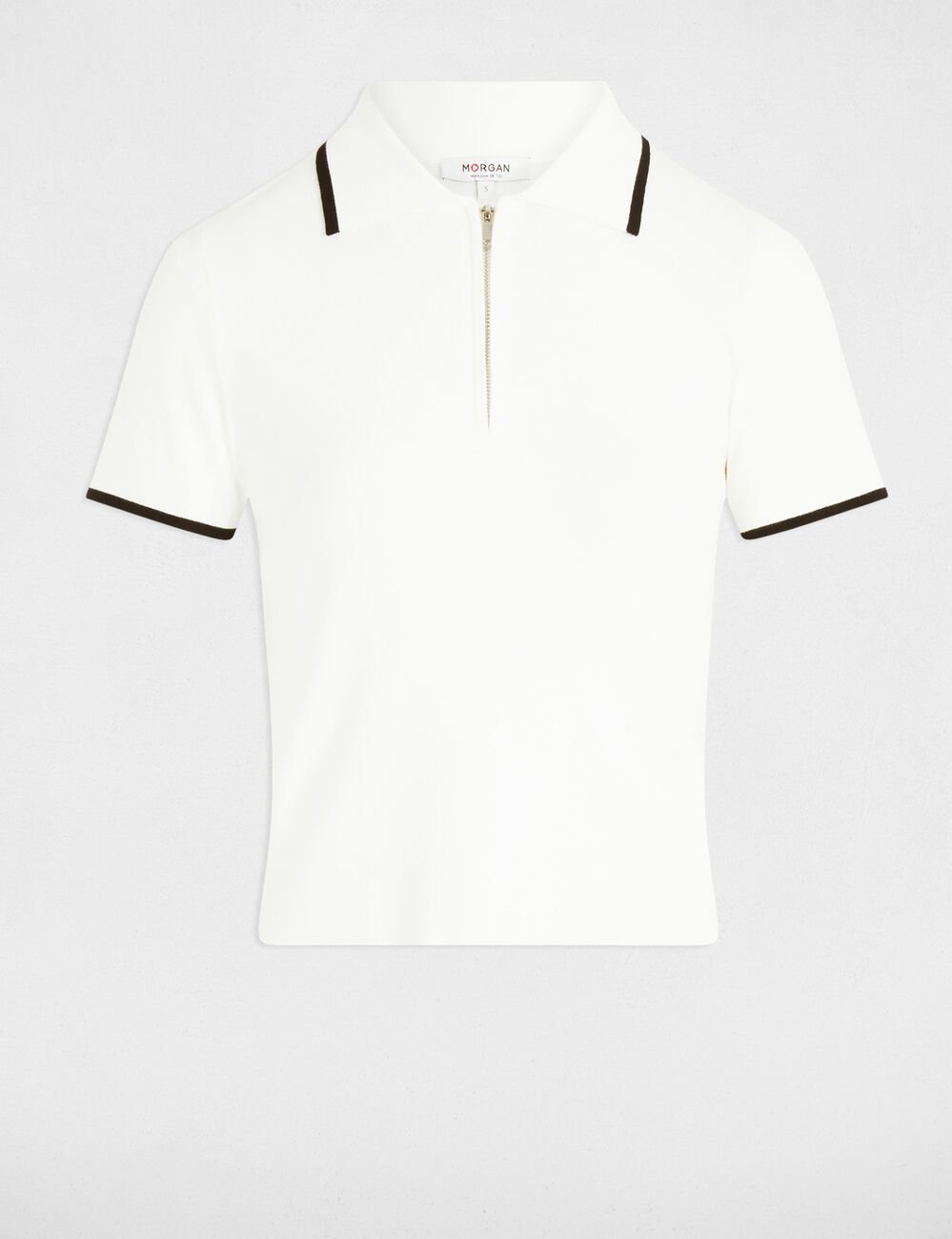 Short-sleeved jumper white women