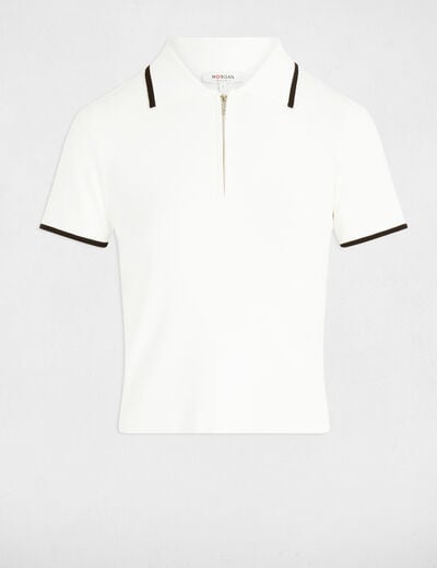 Short-sleeved jumper white women