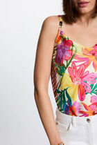 Satin cowl neck top multicolor women