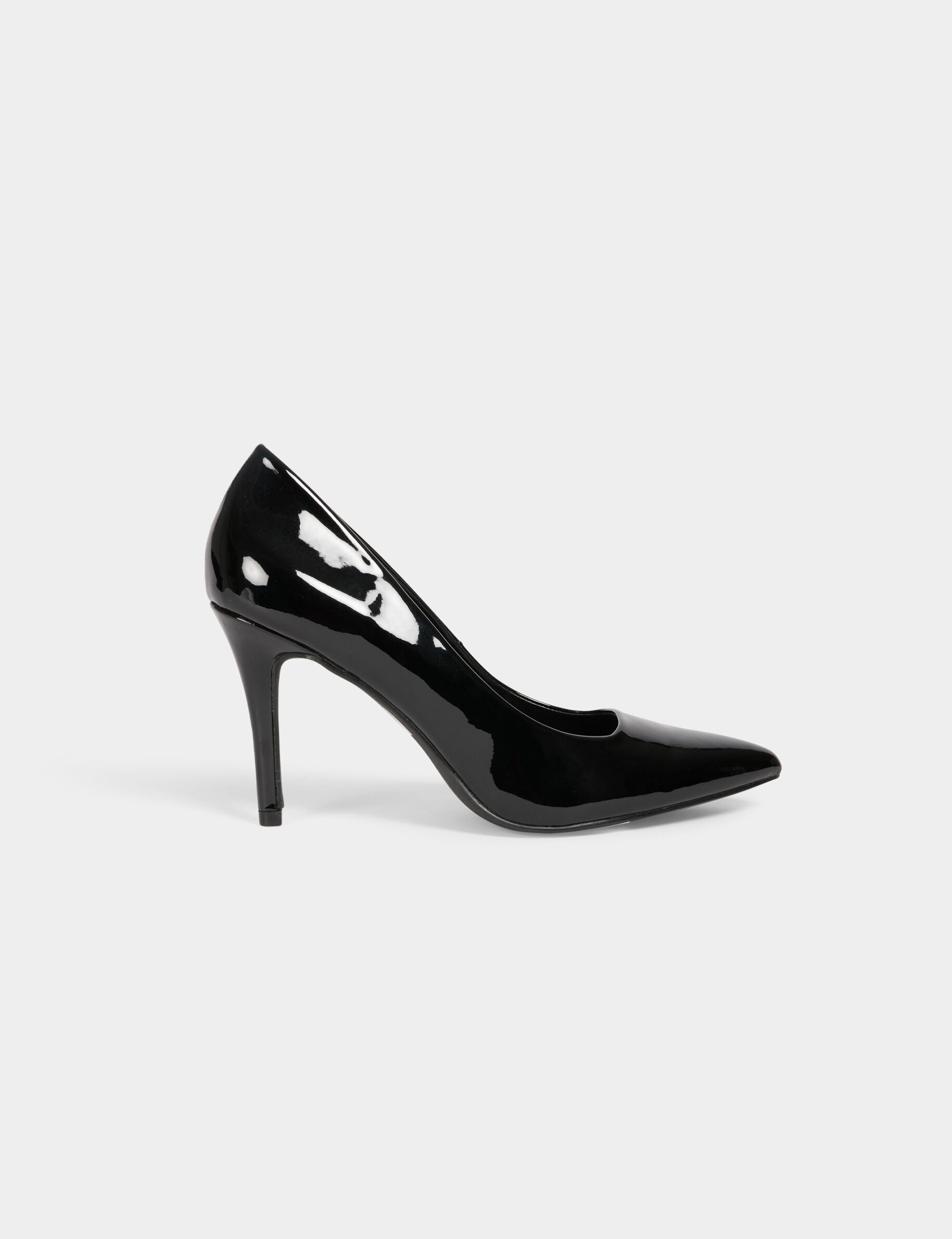 Stilettos with patent effect black women | Morgan
