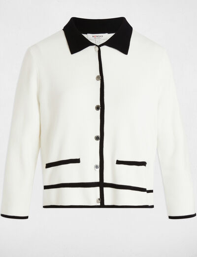 Cardigan 3/4-length sleeves white women