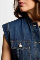 Denim playsuit raw denim women