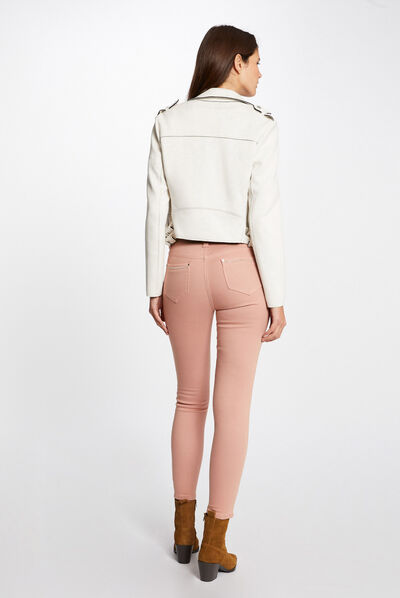 Slim jeans with stretch effect antique pink ladies'