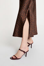 Satin long skirt multicolor women