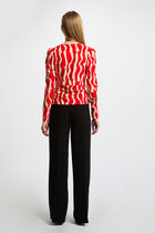 Wide leg trousers with darts black women