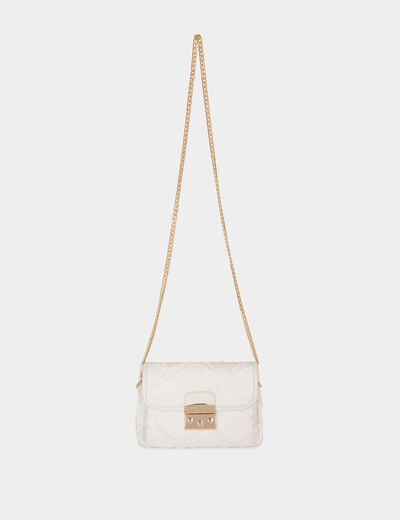 Clutch bag with fringes ivory ladies'