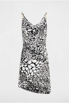 Printed fitted mini dress multicolor women