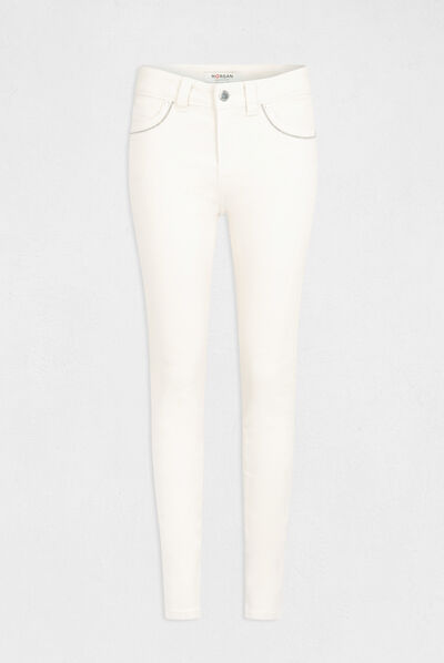 Slim jeans with stretch effect beige ladies'
