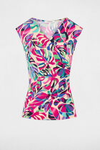 T-shirt manches courtes multicolore femme