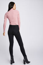 Fitted high neck sweater light pink women