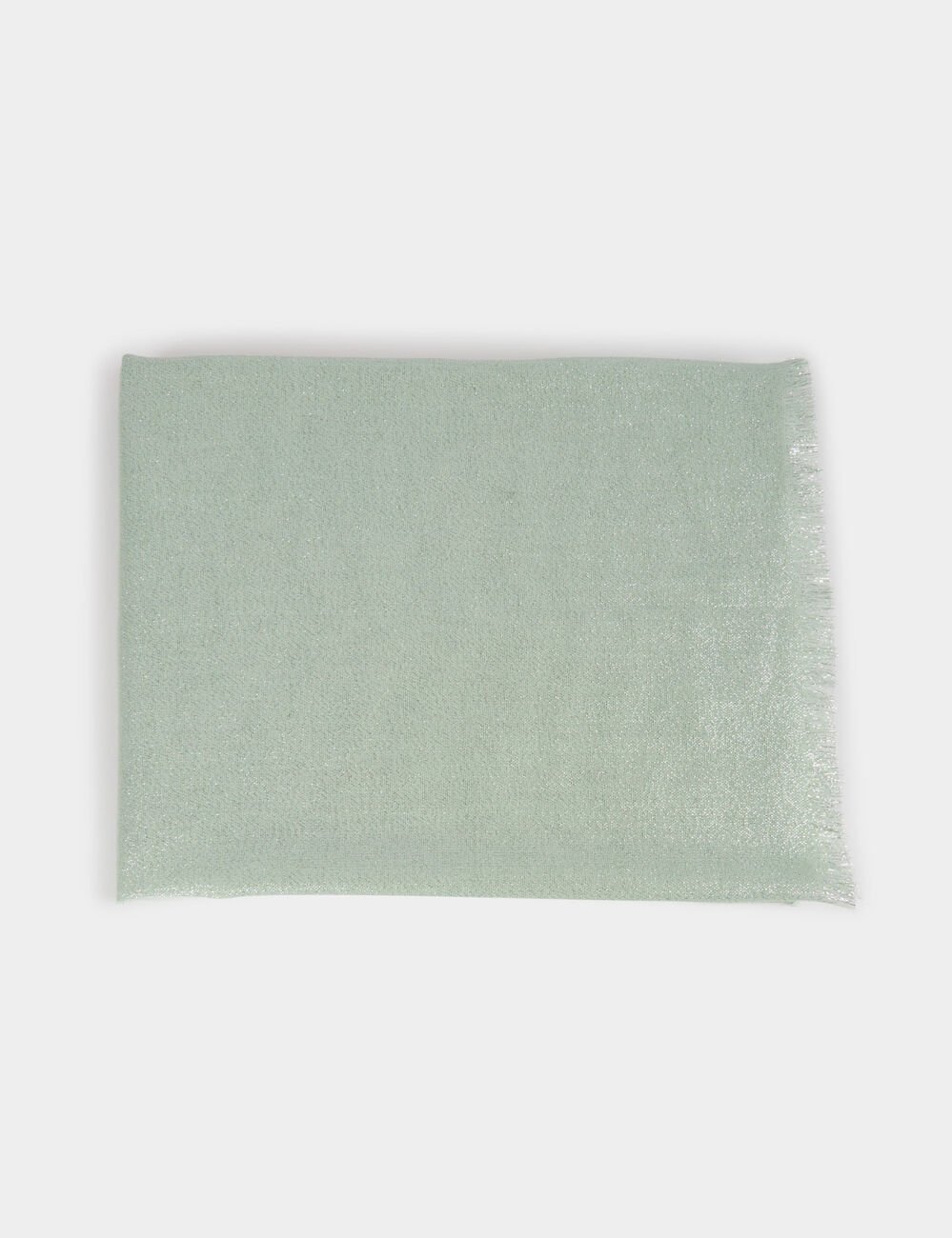 Scarf metallised threads light green women