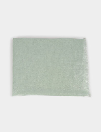Scarf metallised threads light green women