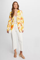 Printed waisted jacket multicolored women
