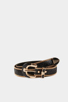 Belt with rhinestones and chains black women