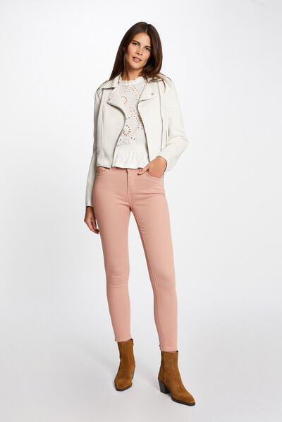 Slim jeans with stretch effect antique pink ladies'