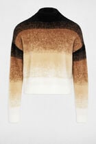 Jumper high collar camel women