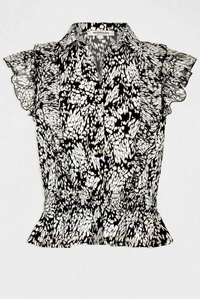 Short-sleeved t-shirt abstract print multico ladies'