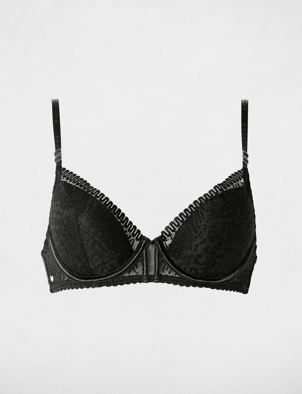 Lace bra with thin straps black women