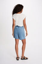 V-neck short-sleeve t-shirt white women