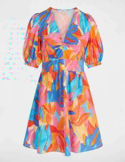 Printed mini A-line dress multicolor women